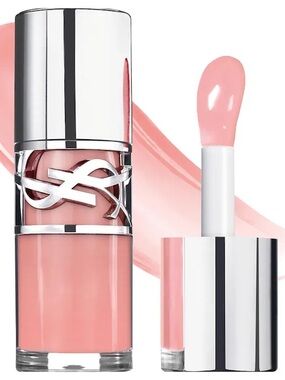 YSL Loveshine Plumping Lip Oil Gloss Color:02 Lucky Moonstone - sheer soft pink